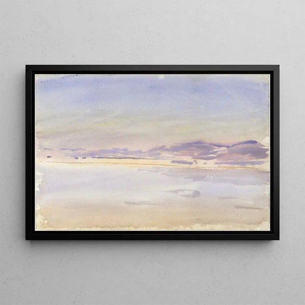 Sunset over the sea - John Singer Sargent — framed artwork on a wall