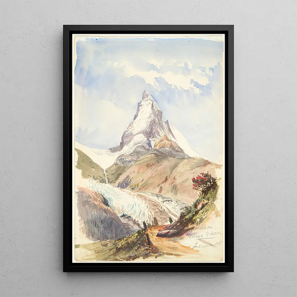 The Matterhorn - John Singer Sargent — framed artwork on a wall