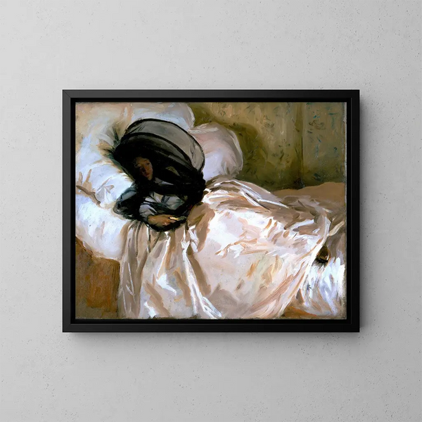 The Mosquito Net - John Singer Sargent — framed artwork on a wall