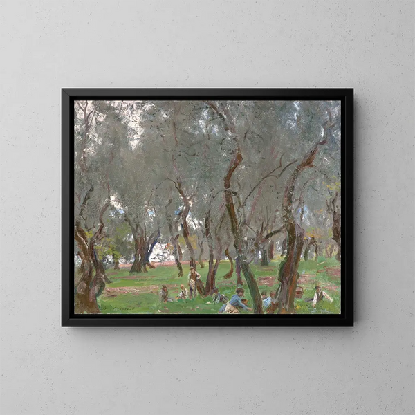 The Olive Orchard - John Singer Sargent — framed artwork on a wall