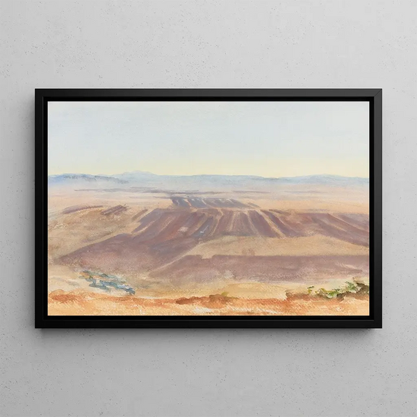 Les plaines de Nazareth - John Singer Sargent — framed artwork on a wall