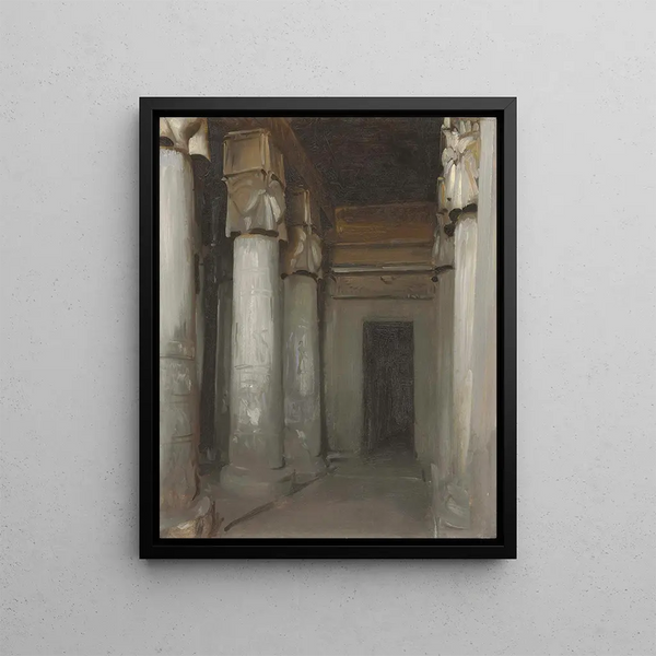 The Temple of Dendera - John Singer Sargent — framed artwork on a wall