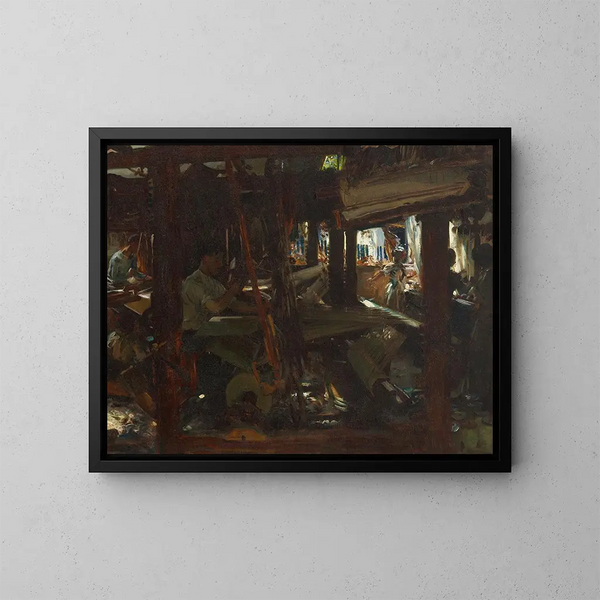 The Weavers - John Singer Sargent — framed artwork on a wall