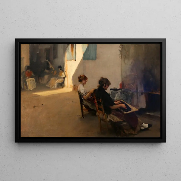 The Venice Pearl Weavers - John Singer Sargent — framed artwork on a wall