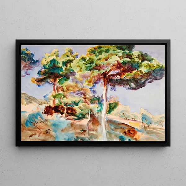 Trees - John Singer Sargent — framed artwork on a wall