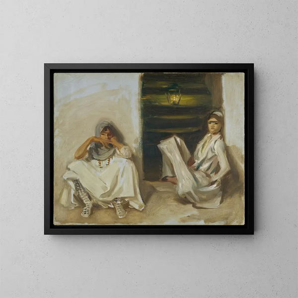 Two Arab Women - John Singer Sargent — framed artwork on a wall