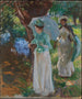 Two Girls with Umbrellas - John Singer Sargent — artwork view
