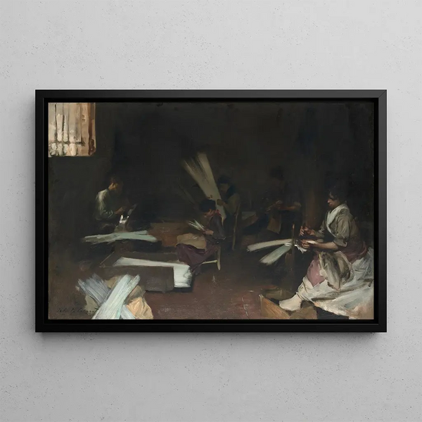 Ouvriers du verre vénitien - John Singer Sargent — framed artwork on a wall