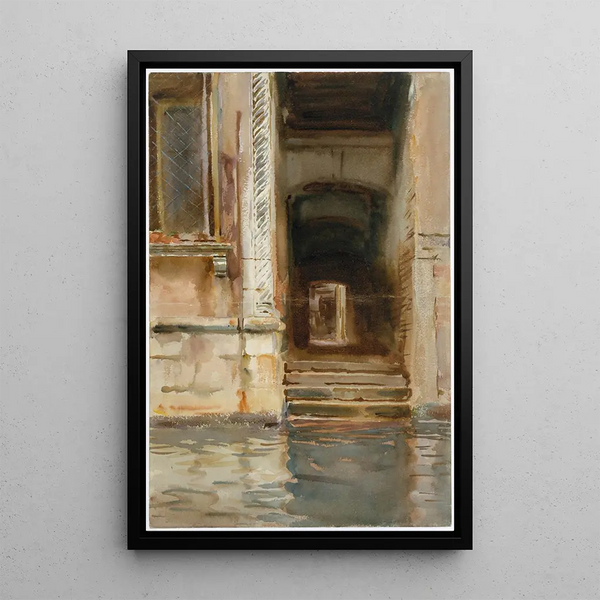 Passage vénitien - John Singer Sargent — framed artwork on a wall