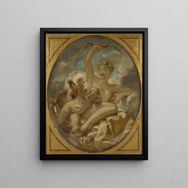 Venus and Cupid - John Singer Sargent — framed artwork on a wall