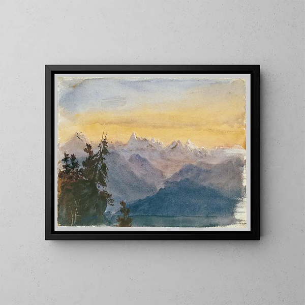 View from Mount Pilatus - John Singer Sargent — framed artwork on a wall