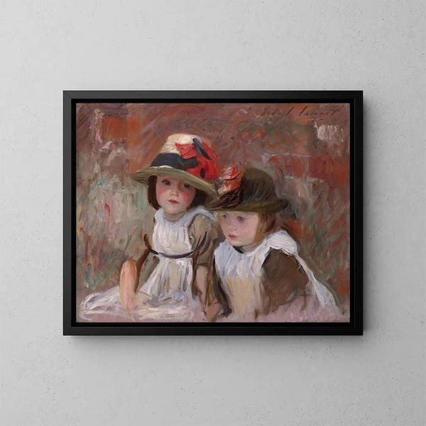 Children of the Village - John Singer Sargent — framed artwork on a wall