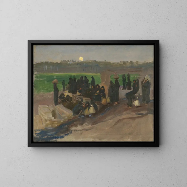 Water Carriers on the Nile - John Singer Sargent — framed artwork on a wall