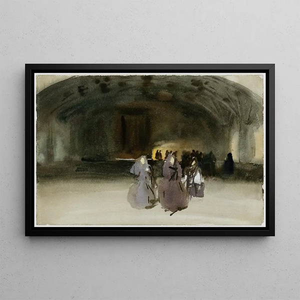 Women Approaching - John Singer Sargent — framed artwork on a wall