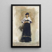 Young woman with a black skirt - John Singer Sargent — framed artwork on a wall