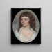 Portrait of a young woman, probably the artist's daughter, Anna Maria Woolf - John Smart — framed artwork on a wall