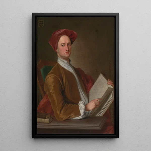 Sir John Rushout - John Smibert — framed artwork on a wall