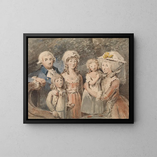 James Boswell et sa famille - John Thomas Smith — framed artwork on a wall