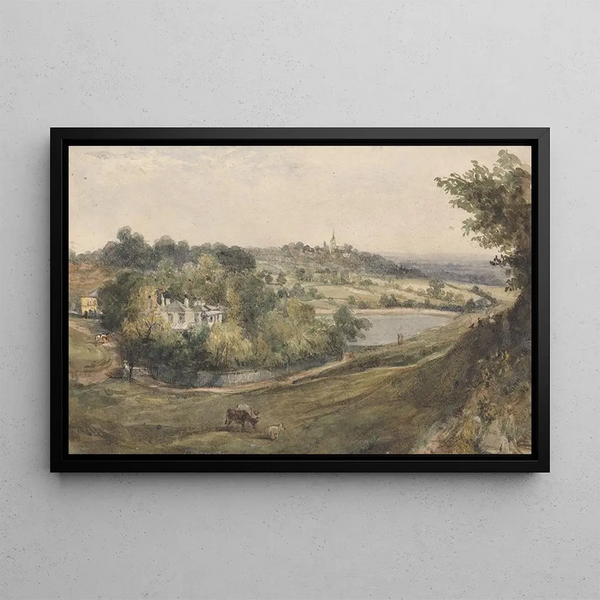 Vallée de la Santé, Hampstead - John Thomas Smith — framed artwork on a wall