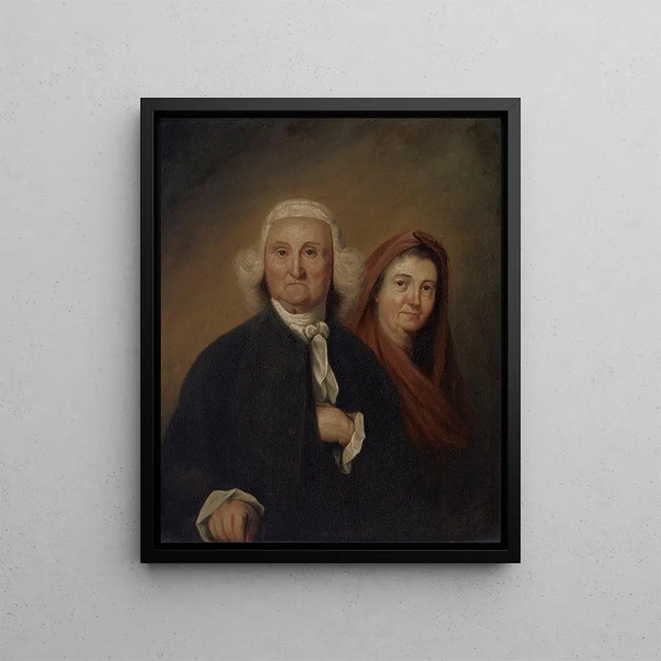 The Governor Jonathan Trumbull Sr and Mrs. Trumbull Faith Robinson - John Trumbull — framed artwork on a wall