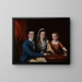 Jonathan Trumbull Jr with Mrs. Trumbull Eunice Backus and Faith Trumbull - John Trumbull — framed artwork on a wall