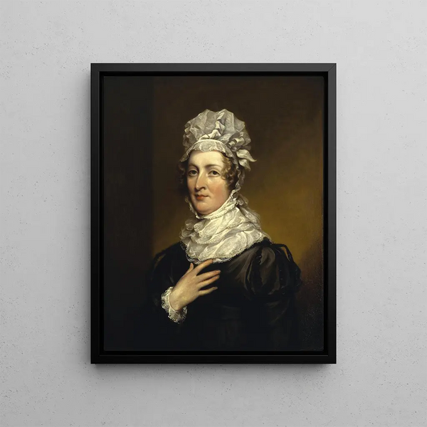 Portrait of Mrs. John Trumbull - John Trumbull — framed artwork on a wall
