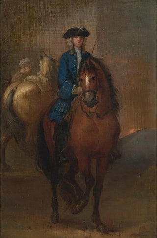 A young gentleman mounting a trained horse - John Vanderbank — artwork view