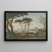 the distant view of Harlech Castle and Snowdon beyond, North Wales - John Varley — framed artwork on a wall