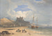Château de Bamborough depuis le nord-est avec l'île Sainte au loin Northumberland - John Varley — artwork view