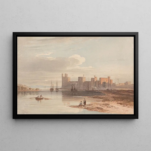 Château de Carnarvon - John Varley — framed artwork on a wall