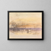 Watering cattle at sunset - John Varley — framed artwork on a wall