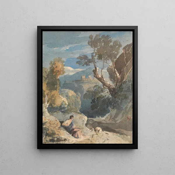 Classic Composition Painting - John Varley — framed artwork on a wall