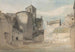 Fortified city entrance painting, east gate of Caernarvon - John Varley — artwork view