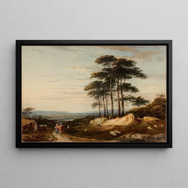 Landscape Painting - John Varley — framed artwork on a wall