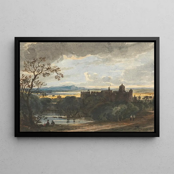Palais de Linlithgow - John Varley — framed artwork on a wall