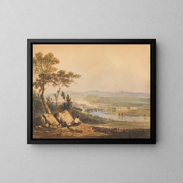 Ludlow, Shropshire - John Varley — framed artwork on a wall