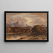 Mountain landscape painting with lake - John Varley — framed artwork on a wall