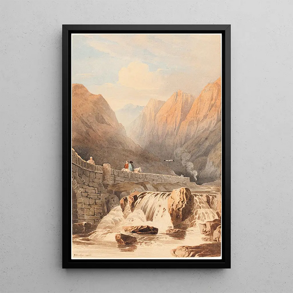 Pont Aberglaslyn - John Varley — framed artwork on a wall