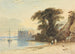 River landscape painting with figures - John Varley — artwork view