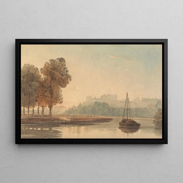 The Thames at Windsor - John Varley — framed artwork on a wall