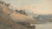 Vue du château de Chepstow Monmouthshire depuis sous le pont - John Varley — artwork view