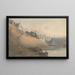 Vue du château de Chepstow Monmouthshire depuis sous le pont - John Varley — framed artwork on a wall