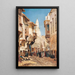 a lively street in front of Emir Mindar Mosque in Cairo - John Varley the Younger — framed artwork on a wall