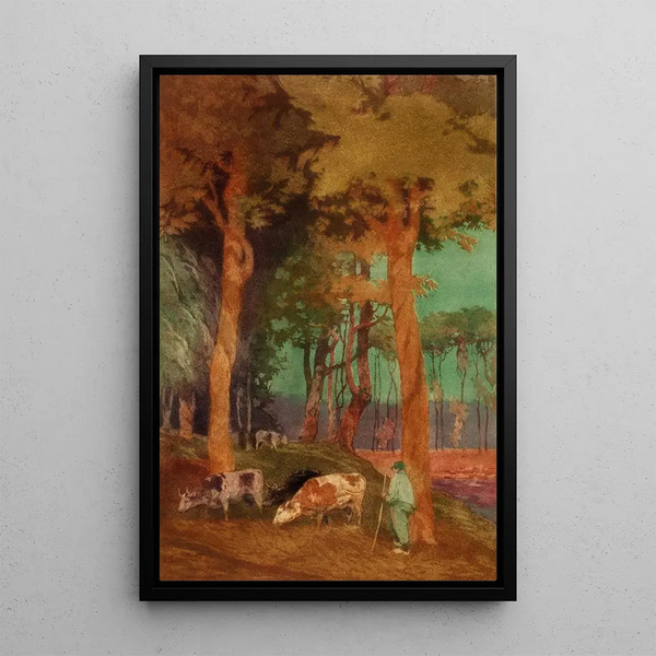 Bruges Painting - John W. Cotton — framed artwork on a wall