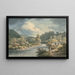 a Fisherman in the Myfod Valley, the site of the Princess of Powis Palace - John Warwick Smith — framed artwork on a wall