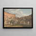 Interior view painting of the Colosseum, Rome - John Warwick Smith — framed artwork on a wall