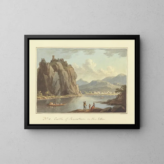 Château de Schrecstein sur l'Elbe - John Warwick Smith — framed artwork on a wall