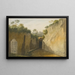 Entrance of the Posillipo Cave, Naples - John Warwick Smith — framed artwork on a wall