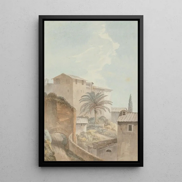On the Palatine Hill - John Warwick Smith — framed artwork on a wall