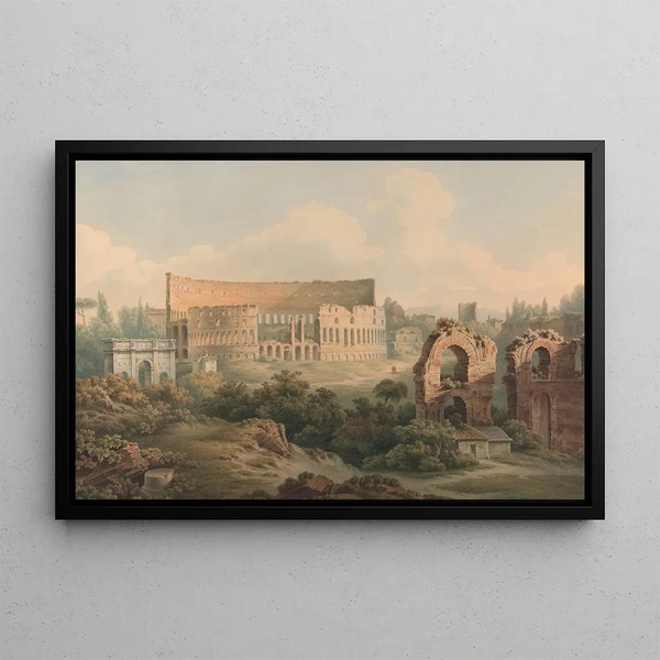 The Colosseum, Rome - John Warwick Smith — framed artwork on a wall